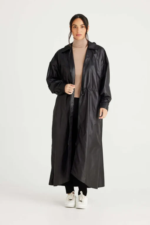 Brave + True Cloudy Day Raincoat in Black