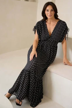 Brave + True Ellody Dress in Black Polka Dot