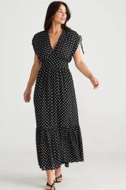 Brave + True Ellody Dress in Black Polka Dot