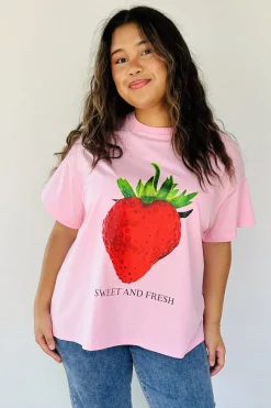 By Frankie Pink Strawberry Tee