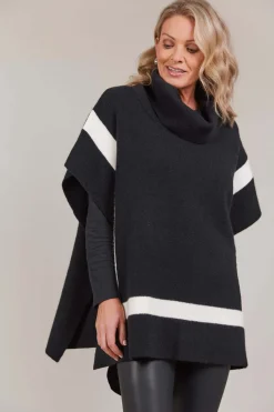 Eb & Ive Avino Poncho in Black