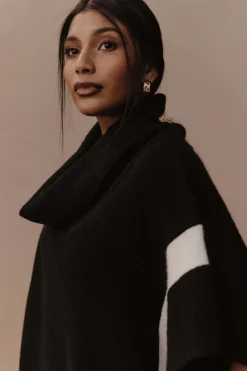 Eb & Ive Avino Poncho in Black