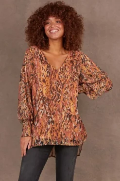 Eb & Ive Bantu Top in Ochre