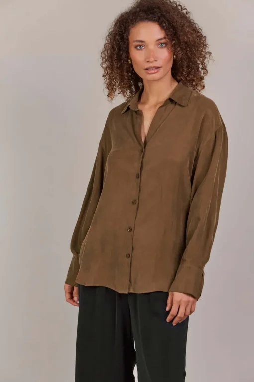 Eb & Ive Eden Shirt in Tobacco