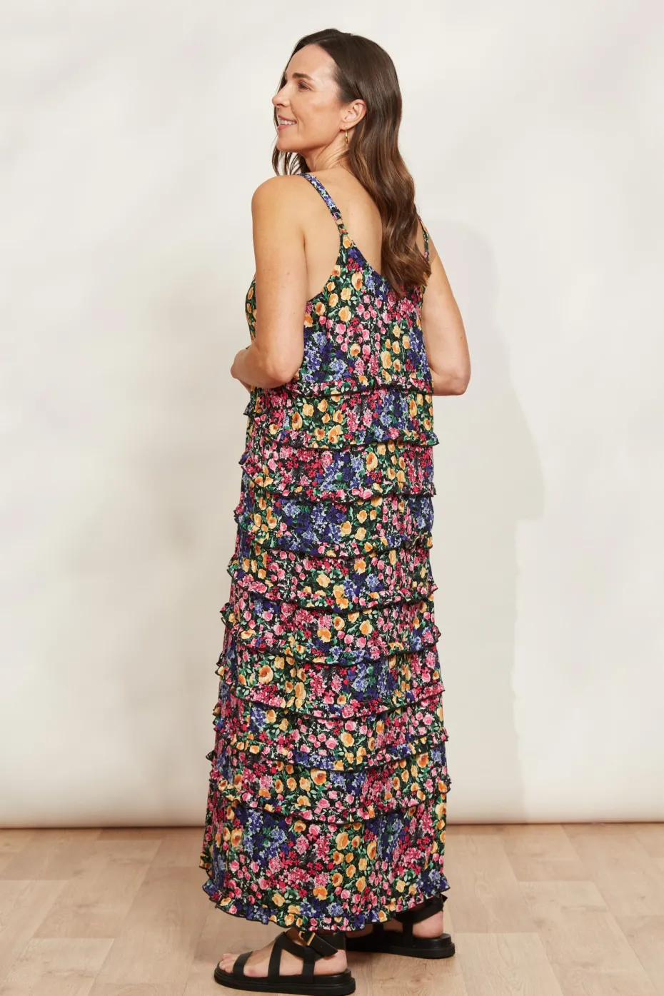 Eb & Ive La Mer Frill Maxi in Blume