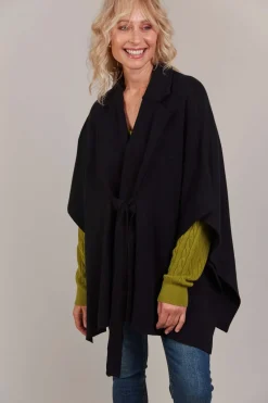 Eb & Ive Palmer Knit Cape in Black