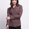 Foil It's A Breeze Shirt in Chocolate