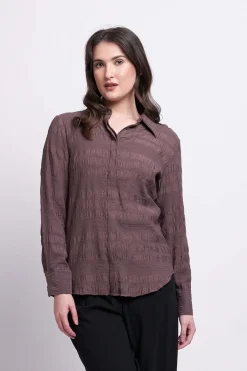 Foil It's A Breeze Shirt in Chocolate