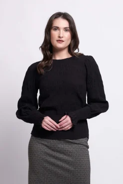 Foil It's A Breeze Top in Black