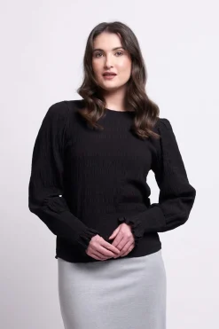 Foil It's A Breeze Top in Black