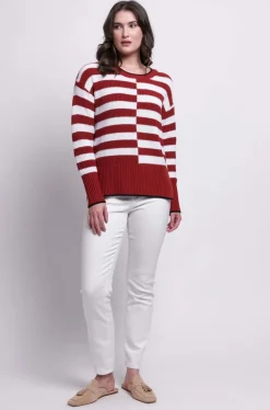 Foil Slide Show Sweater in Auburn Rice
