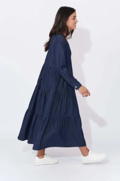 Haven Austin Denim Maxi in Indigo Denim