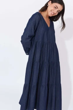 Haven Austin Denim Maxi in Indigo Denim