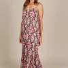 Isle of Mine Esme Tank Dress in Olive Fleuron