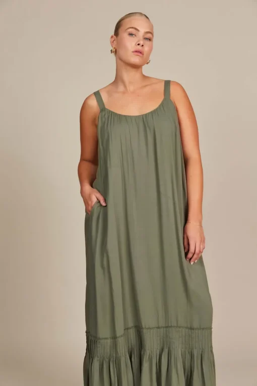 Isle of Mine Esme Tank Dress in Olive