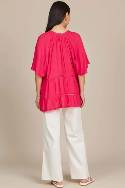 Isle of Mine Esme Top in Raspberry