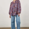 Isle of Mine Romance Blouse in Azure Bloom