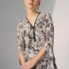 Joseph Ribkoff Fit & Flare Top in Python 252242