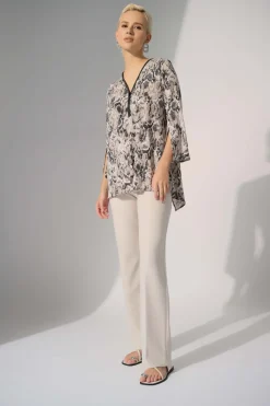 Joseph Ribkoff Fit & Flare Top in Python 252242