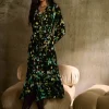 Joseph Ribkoff Georgette Maxi in Black Forest 243901X