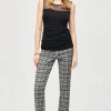 Joseph Ribkoff Mesh Fitted Top in Black 243104