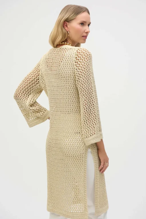 Joseph Ribkoff Metal Fibre Cardi in Gold 252904