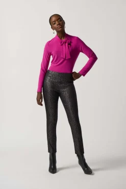 Joseph Ribkoff Millenium Slim Pant in Black Bronze 233191