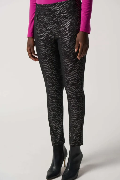 Joseph Ribkoff Millenium Slim Pant in Black Bronze 233191