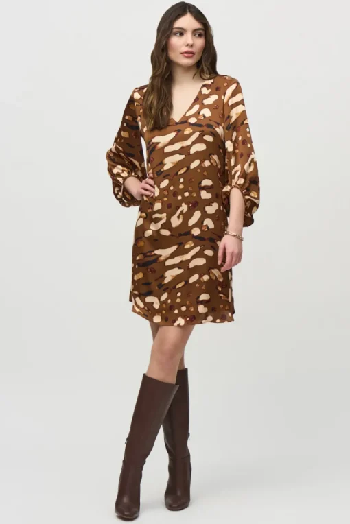 Joseph Ribkoff Satin Dress in Animal 244185