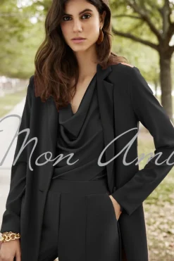 Joseph Ribkoff Straight Cut Blazer in Black 231064