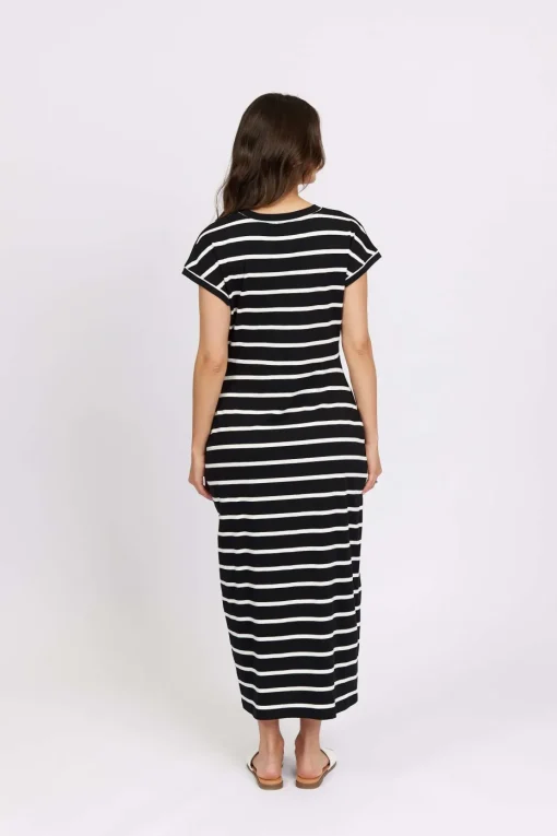 Knewe Parker Dress in Khaki Stripe