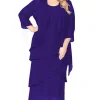 Layla Jones Chiffon Dress & Jacket in Majesty LJ0148