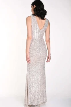 Lyman by Frank Lyman Dress in Nude Silver 242304U
