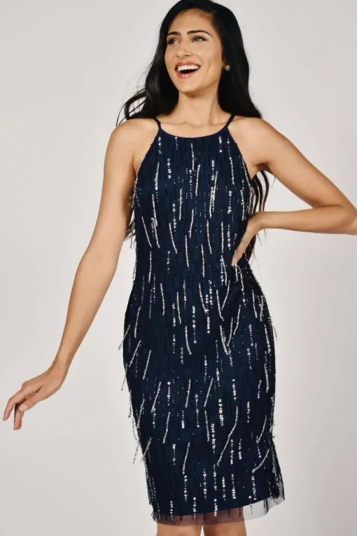 Lyman by Frank Lyman Tassel Dress in Navy 222101I