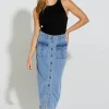 New London GINSBERG Skirt in Light Wash