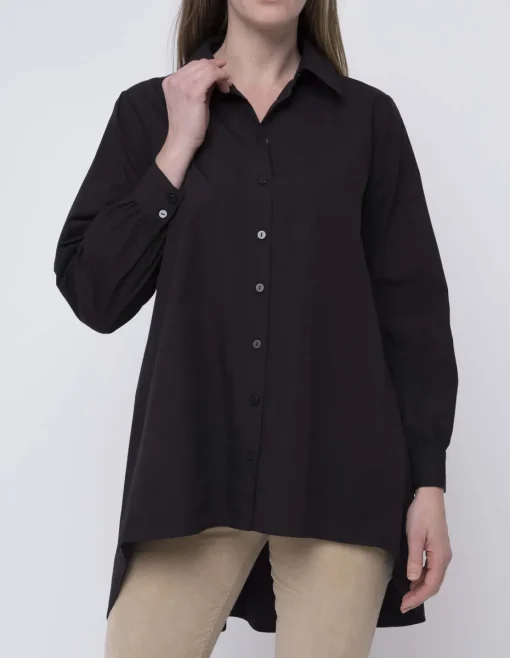 Ping Pong Everyday Poplin Shirt in Black