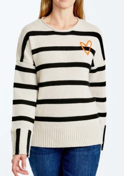 Ping Pong Heart Pullover in Chino Black