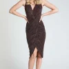 Romance Lola Crossover Dress in Burgundy