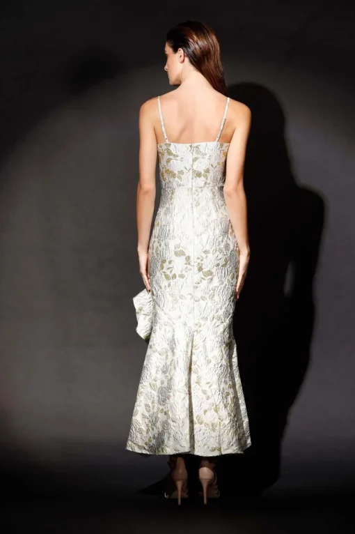 Romance Rose Frill Maxi in Cream