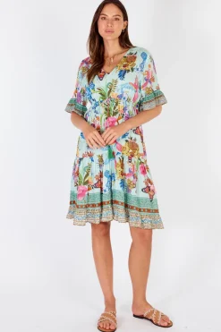 Ruby Ya Ya CAATINGA Dress in Mint