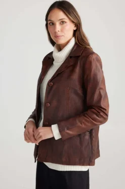 Shanty Corp Roma Jacket in Vintage Brown Leather
