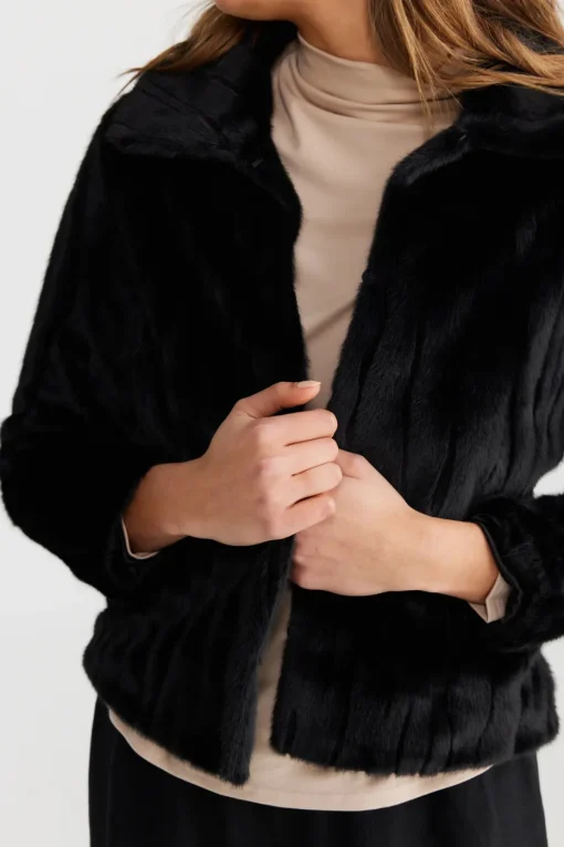 Shanty Corp Sofia Jacket in Black Wave