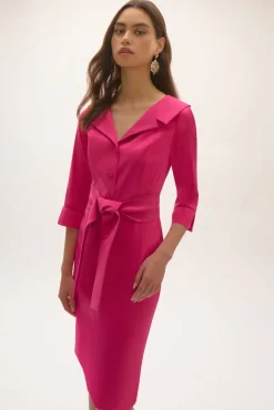 Signature by Joseph Ribkoff Taffeta Dress in Geranium 252718