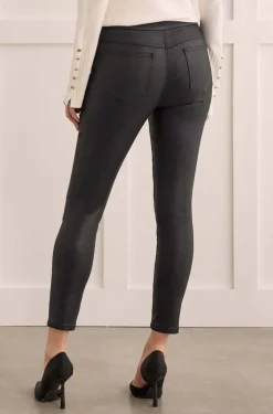 Tribal Audrey Caviar Glitz Pull On Skinny Ankle Pant in Black