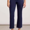 Tribal Audrey Pull On Straight Crop Pant in Bluemoon