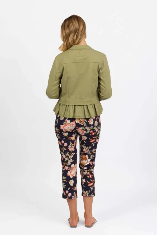 Vassalli Denim Jacket in Sage