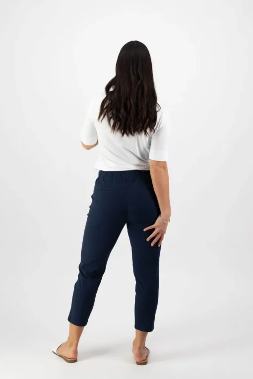 Vassalli Drawstring Pant in Ink 5790